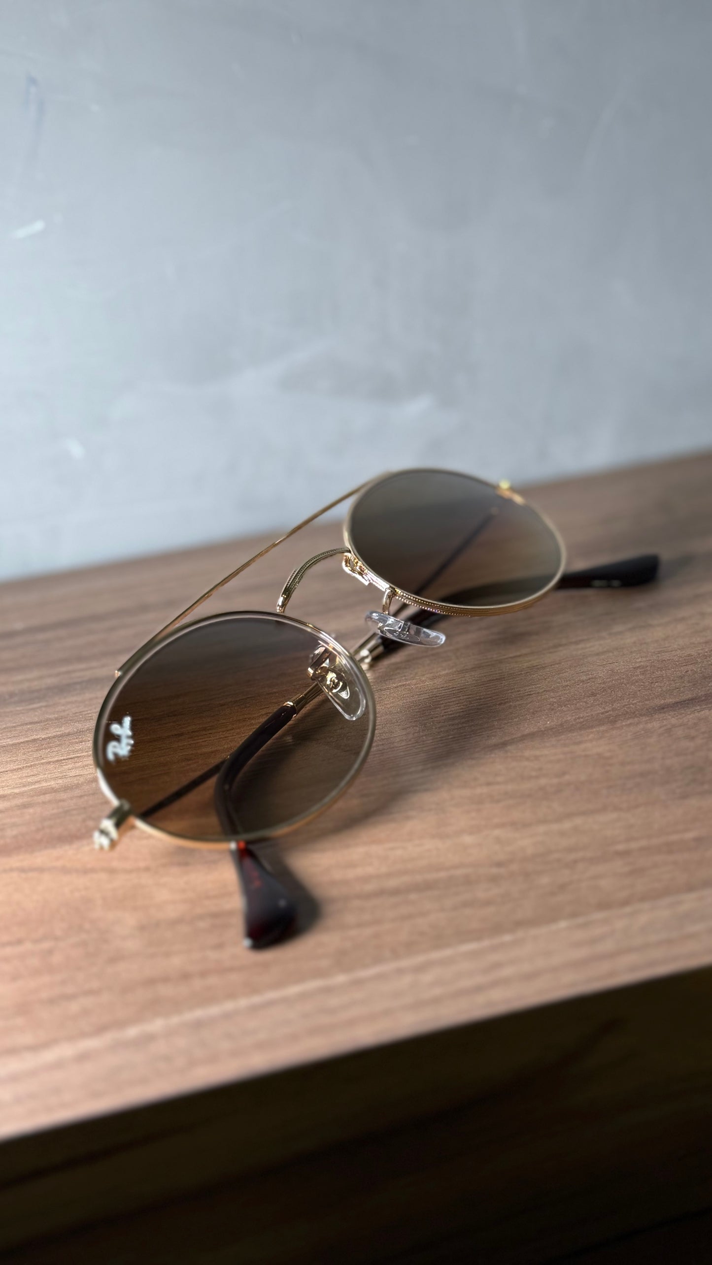 Ray Ban oval double claros