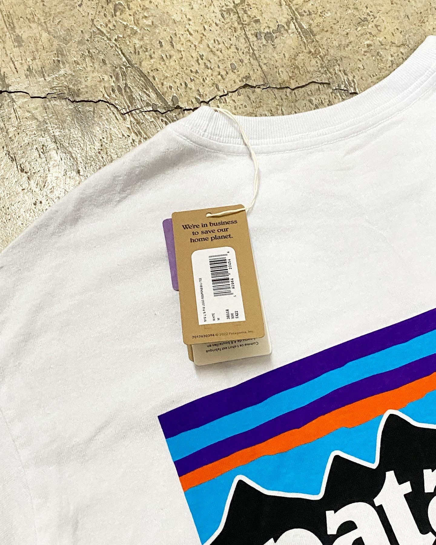 Tee Patagonia blanca manga larga