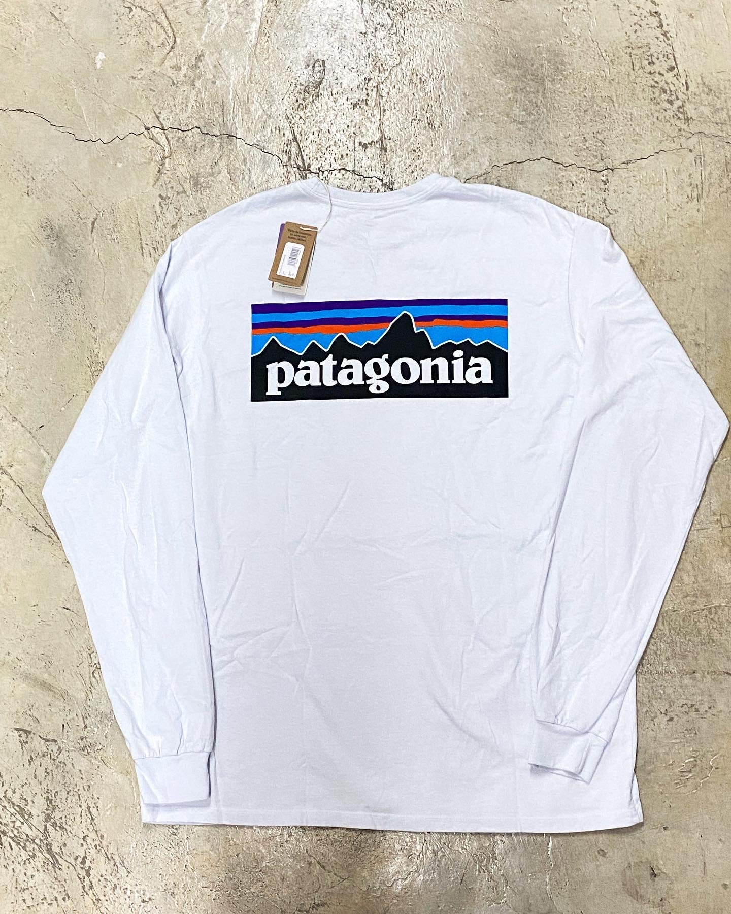 Tee Patagonia blanca manga larga
