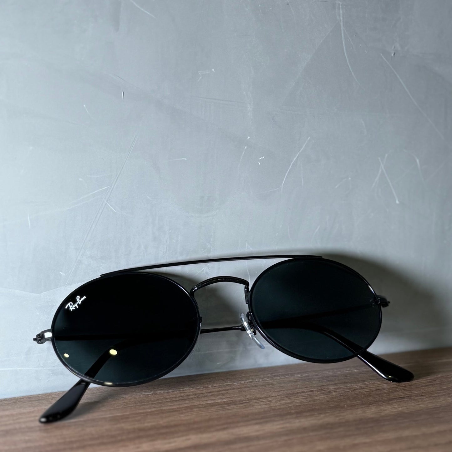 Ray Ban oval double black
