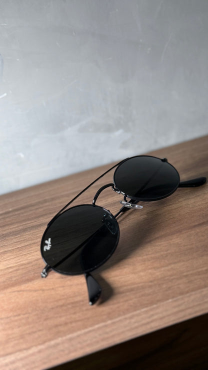 Ray Ban oval double black