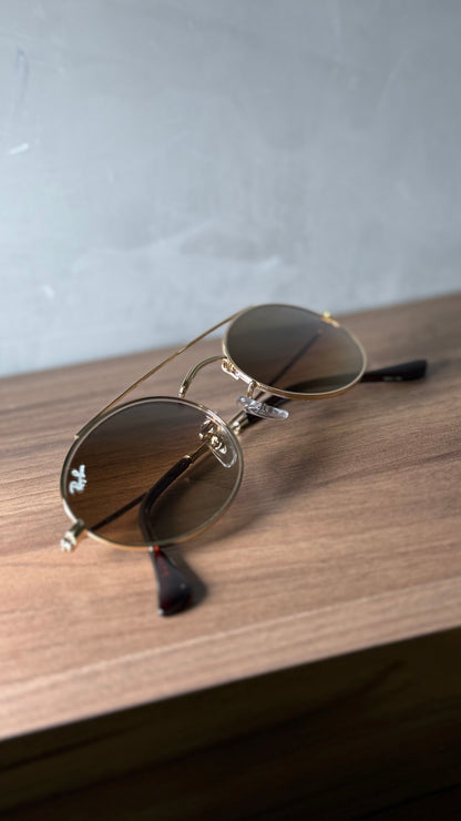 Ray Ban oval double claros